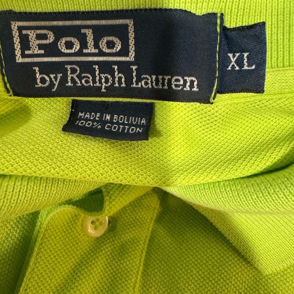 Ralph Lauren The Iconic Mesh Polo Short Sleeve Shirt Men’s Size XL Lime Green - Picture 9 of 10
